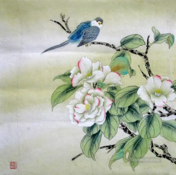 花 鳥 Painting - am195D 動物 鳥 古典的な花